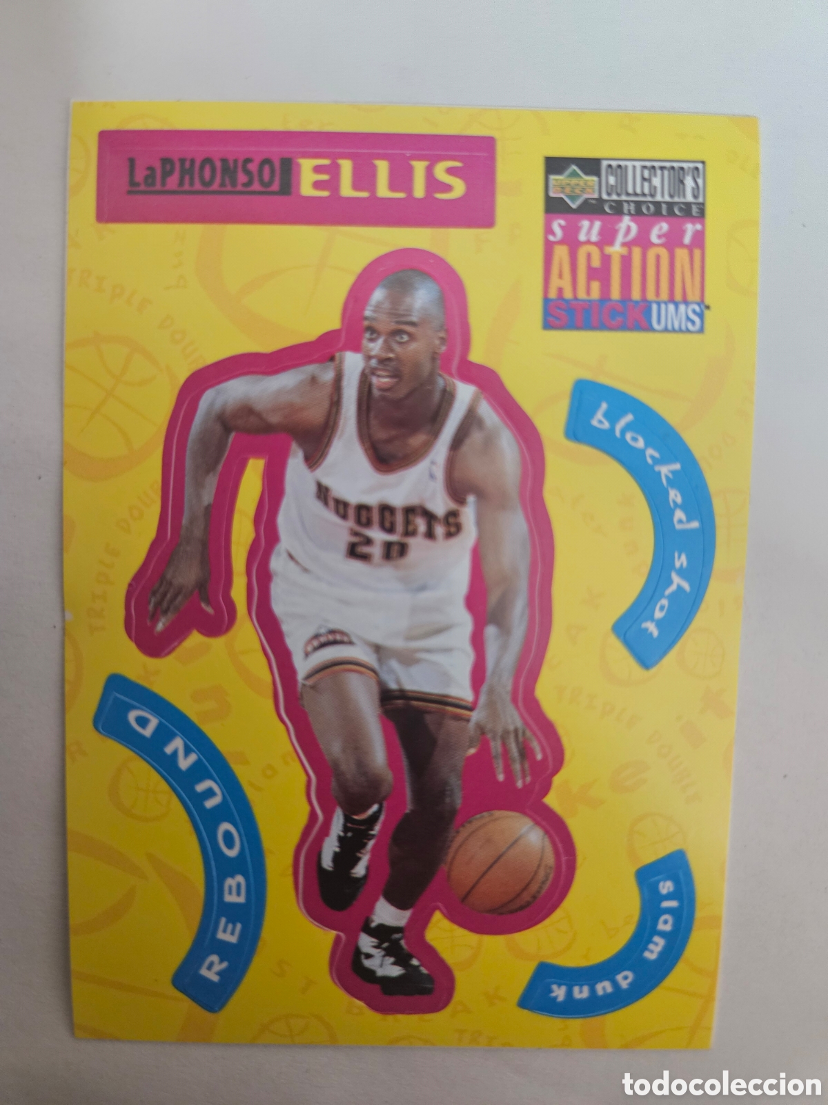 Coleccionismo deportivo: LA PHONSO ELLIS (DENVER NUGGETS) - CROMO N&ordm; S7 - SUPER ACTION - NBA 96 - UPPER DECK - NUNCA PEGADO