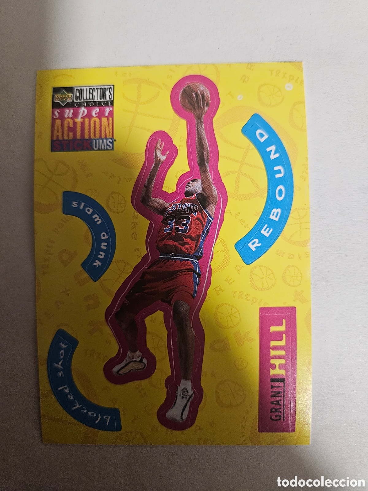 Coleccionismo deportivo: GRANT HILL (PISTONS) - CROMO N&ordm; S8 - SUPER ACTION - NBA 96 - UPPER DECK - NUNCA PEGADO