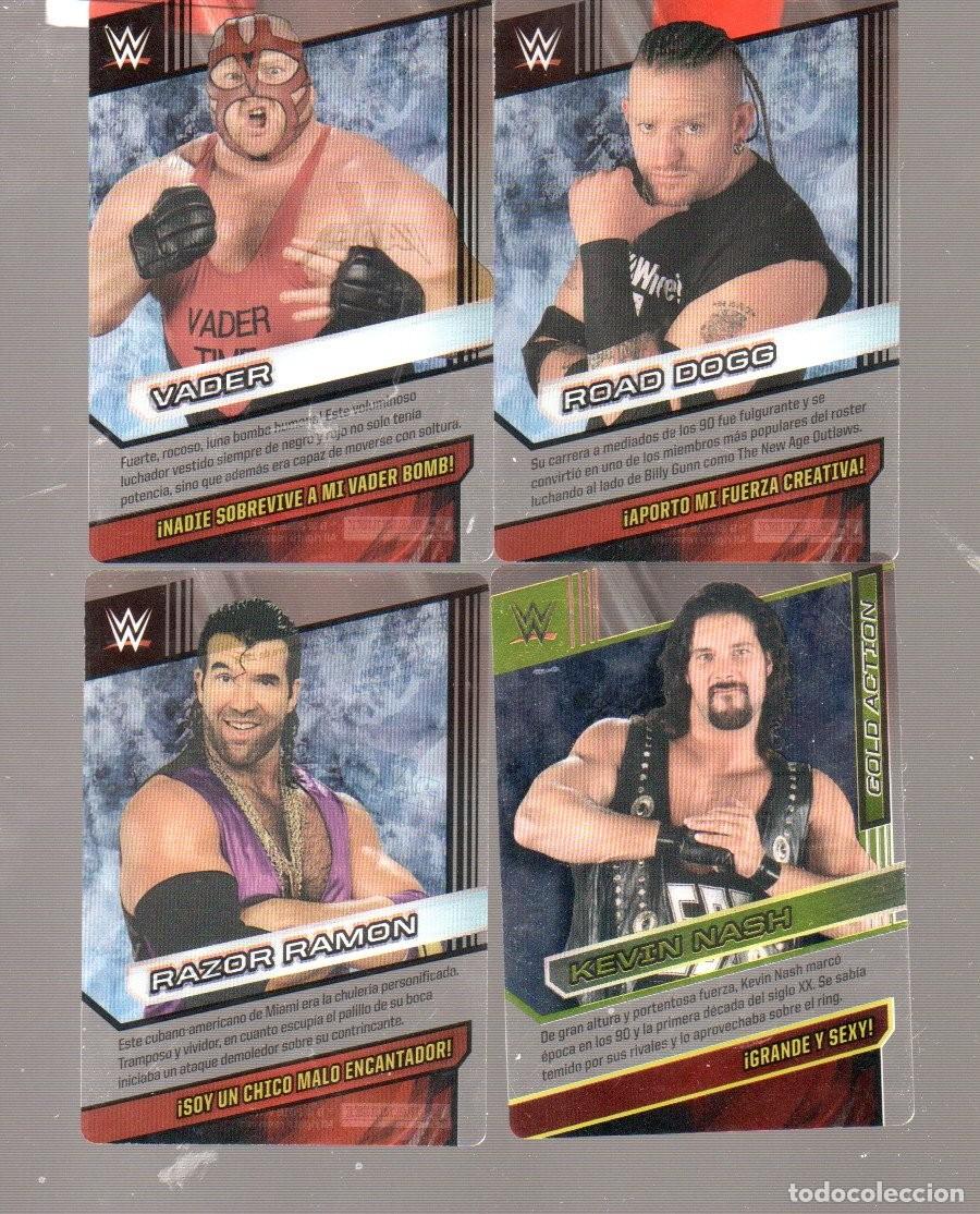 Coleccionismo deportivo: CROMO. FORTNITE - PANINI - LUCHA LIBRE N&ordm; 175 176 178 179 DEL A&Ntilde;O 2016 PL&Aacute;STICO