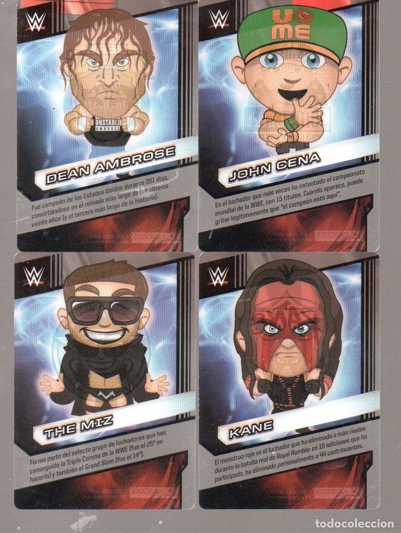 Coleccionismo deportivo: CROMO. FORTNITE - PANINI - LUCHA LIBRE N&ordm; 121 124 125 127 DE DEL A&Ntilde;O 2016 PL&Aacute;STICO