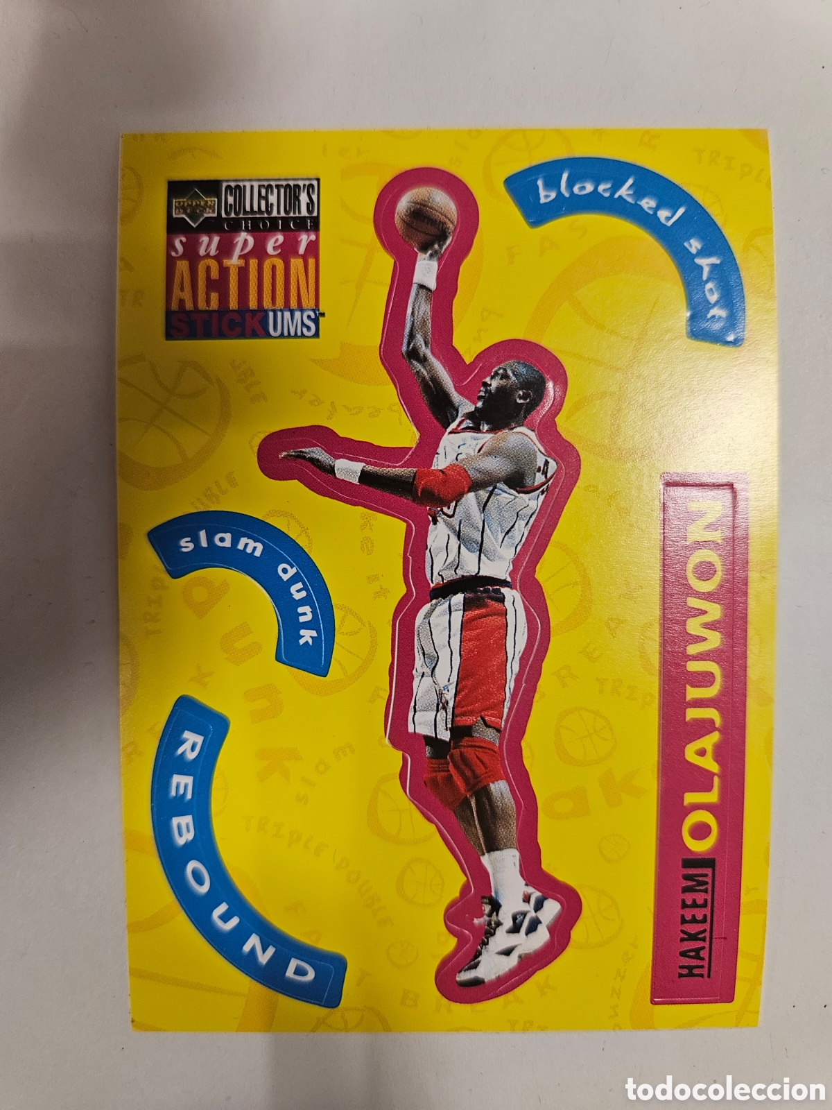 Colecionismo desportivo: HAKEEM OLAJUWON (ROCKETS) - CROMO N&ordm; S10 - SUPER ACTION - NBA 1996 - UPPER DECK - NUNCA PEGADO.