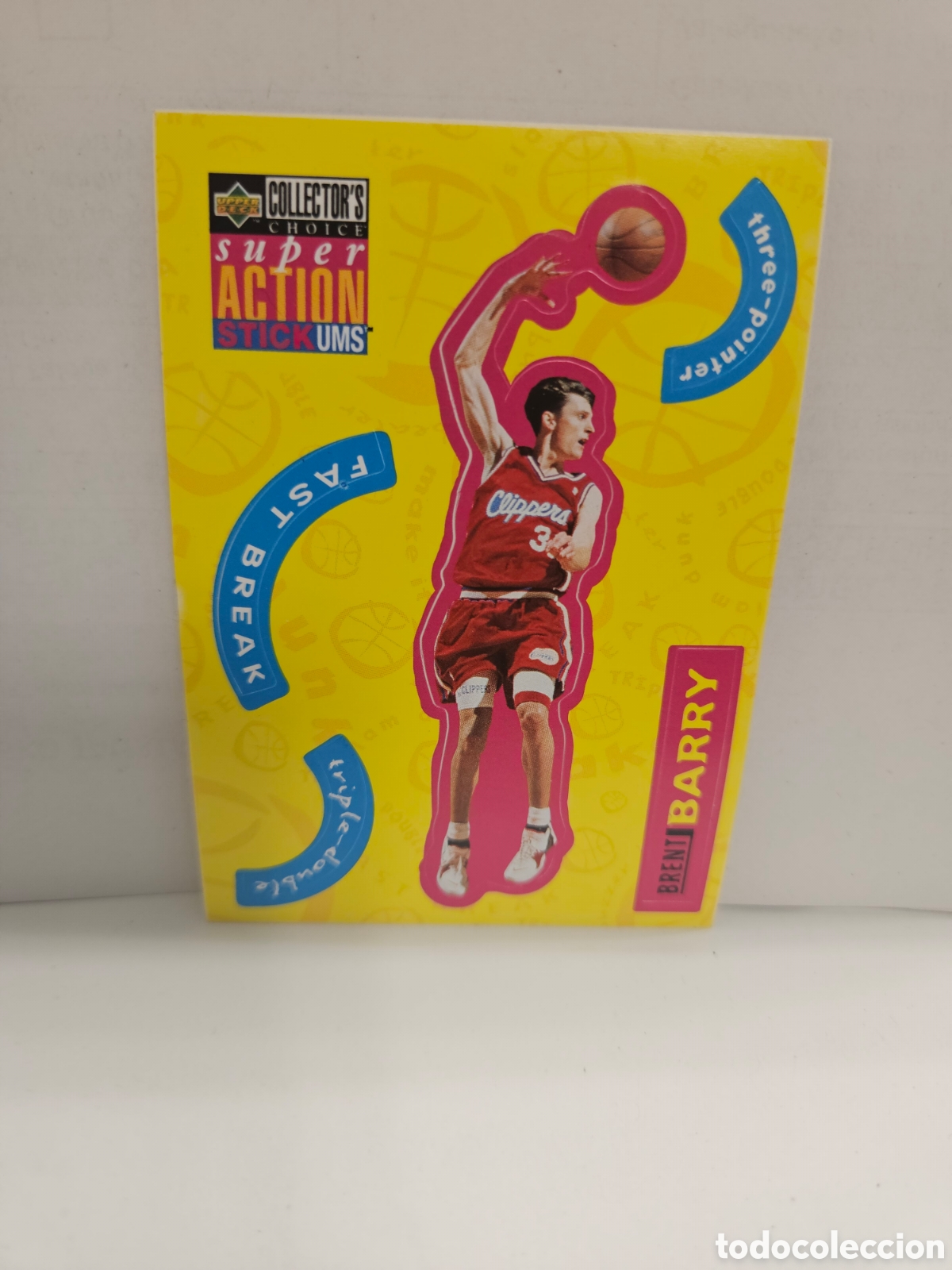 Coleccionismo deportivo: BRENT BARRY (CLIPPERS) - CROMO N&ordm; S12 - SUPER ACTION - NBA 1996 - UPPER DECK - NUNCA PEGADO.