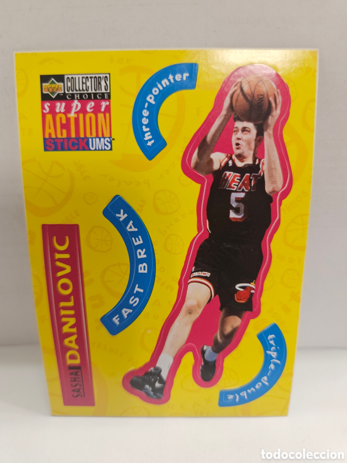 Coleccionismo deportivo: SASHA DANILOVIC (MIAMI HEAT) - CROMO N&ordm; S14 - SUPER ACTION - NBA 1996 - UPPER DECK - NUNCA PEGADO.