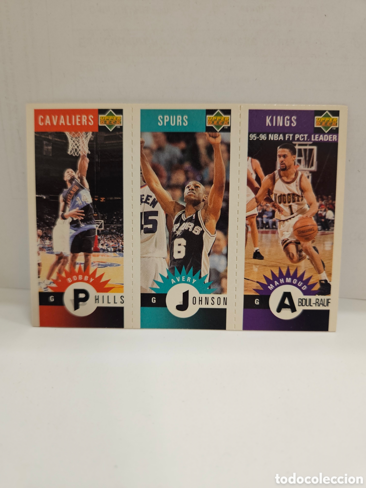 Coleccionismo deportivo: ABDUL RAUF JOHSON PHILLS UPPER DECK BALONCESTO NBA 1996 M17 M74 M22