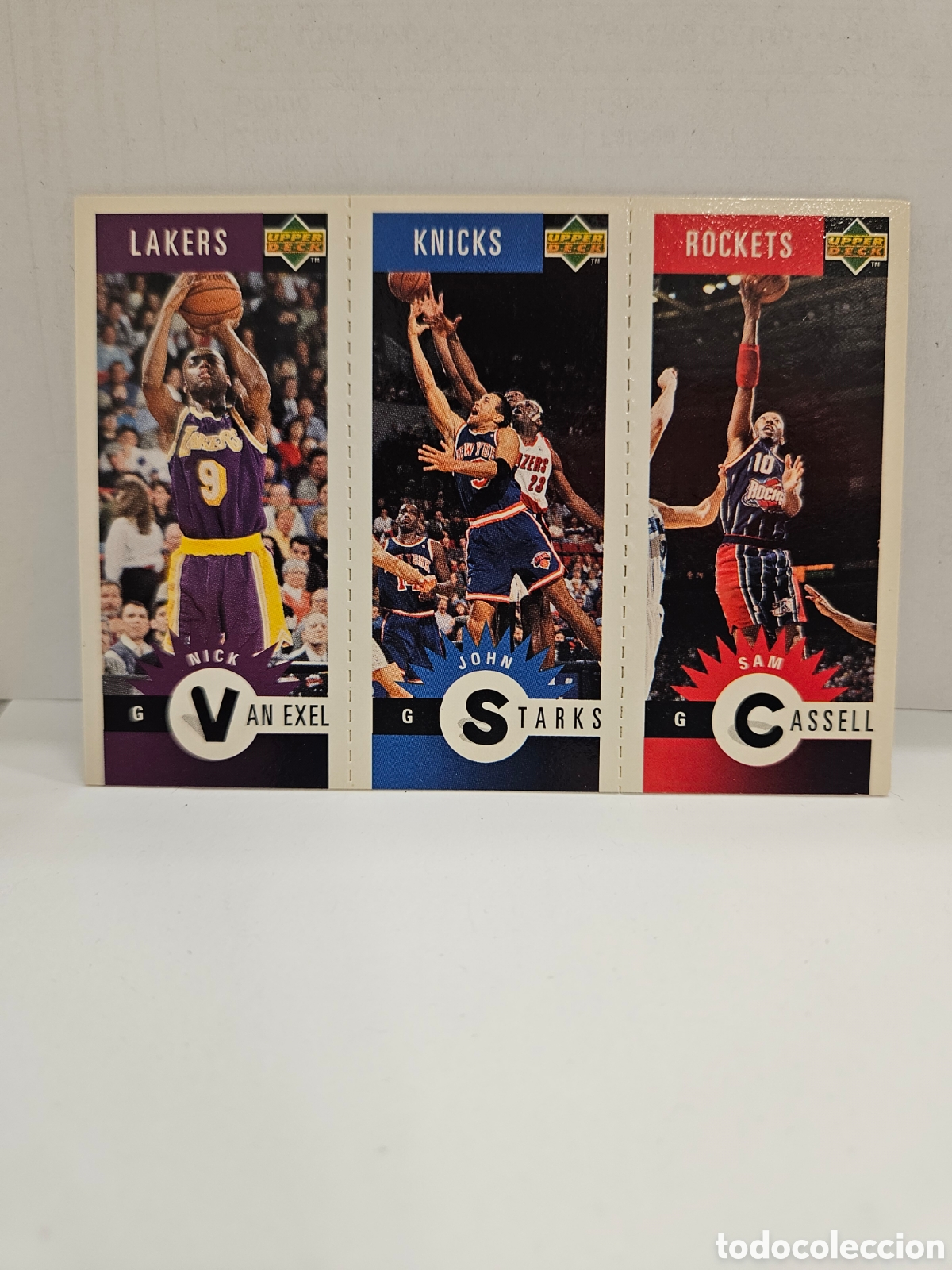 Coleccionismo deportivo: CASSELL STARKS VAN EXEL UPPER DECK BALONCESTO NBA 1996 M30 M55 M40