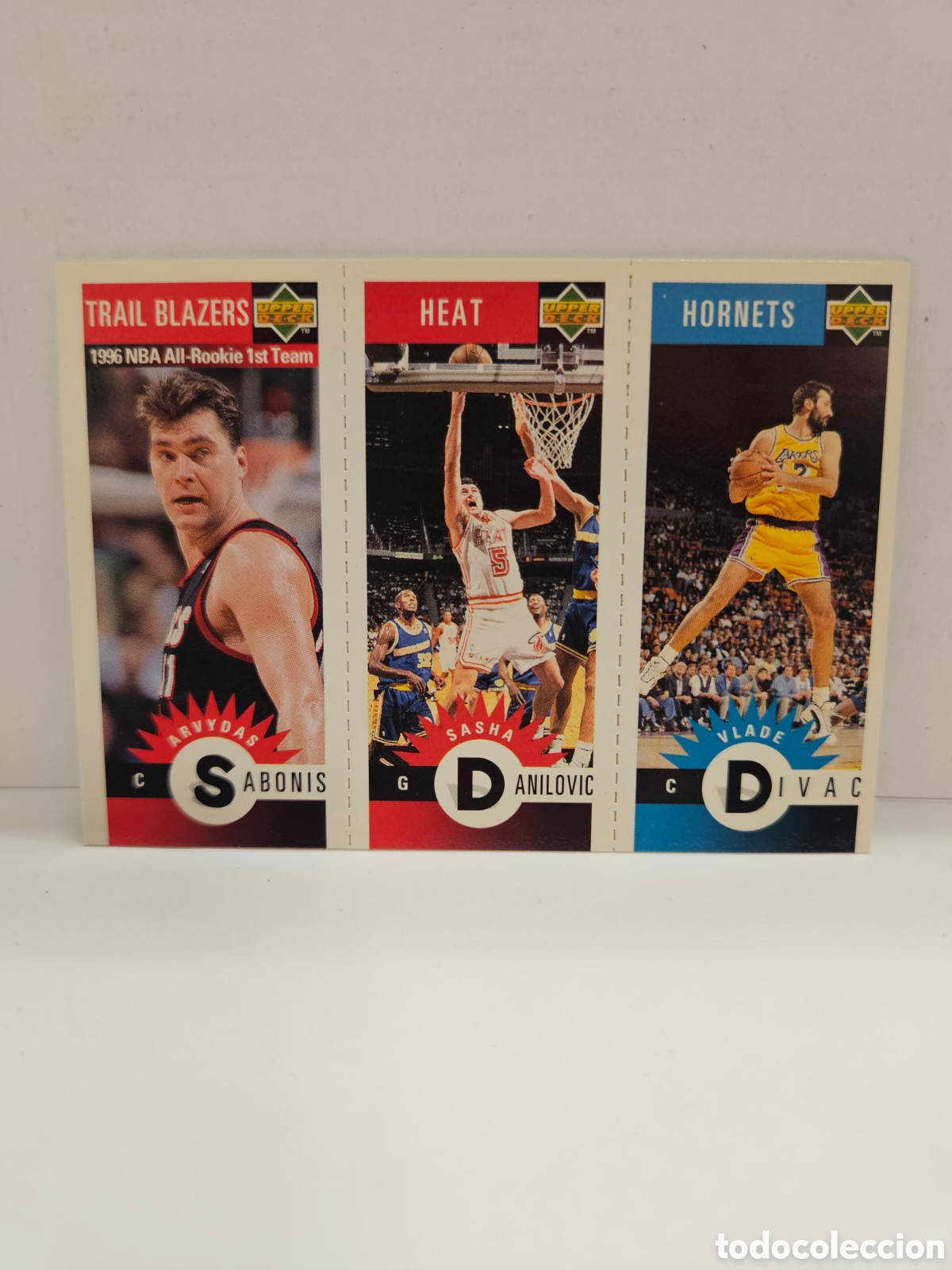 Coleccionismo deportivo: DIVAC DANILOVIC SABONIS UPPER DECK BALONCESTO NBA 1996 M69 M42 M39