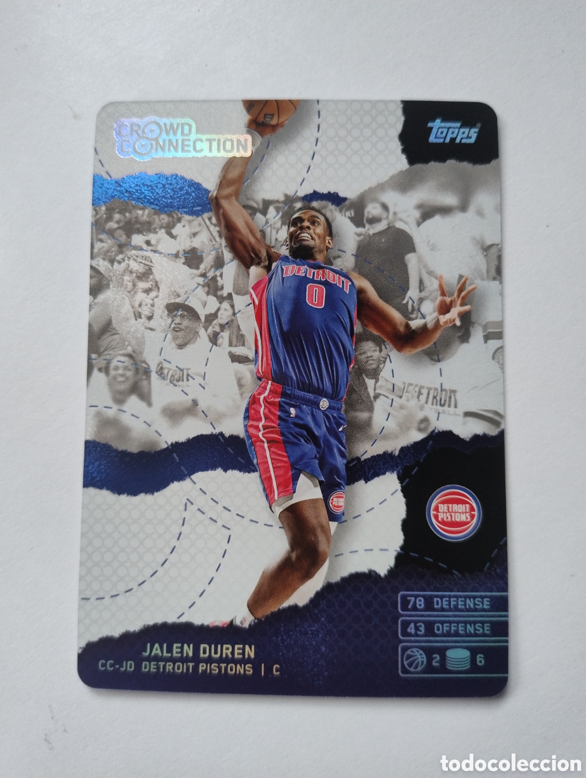 Coleccionismo deportivo: CC JD - Jalen Duren - Detroit Pistons - Topps Match Attax NBA 2025 - 2026 Crowd Connection