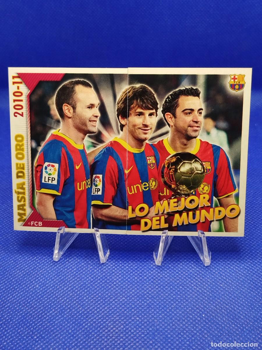 Coleccionismo deportivo: #2-3 LIONEL MESSI 2010 2011 PANINI FC BARCELONA OFICIAL 10 11 &rdquo;MASIA DE ORO&rdquo;