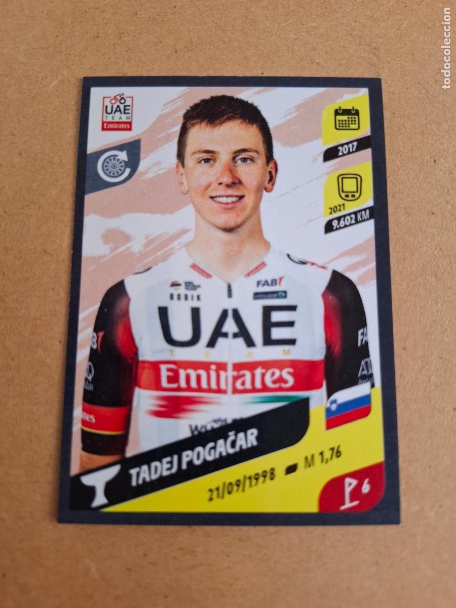 Coleccionismo deportivo: TOUR DE FRANCE 2022 - PANINI - 336 TADEJ POGACAR - UAE EMIRATES ( NUNCA PEGADO ) - CP4