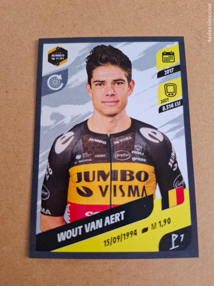 Coleccionismo deportivo: TOUR DE FRANCE 2022 - PANINI - 214 WOUT VAN AERT - JUMBO VISMA ( NUNCA PEGADO ) - CP4
