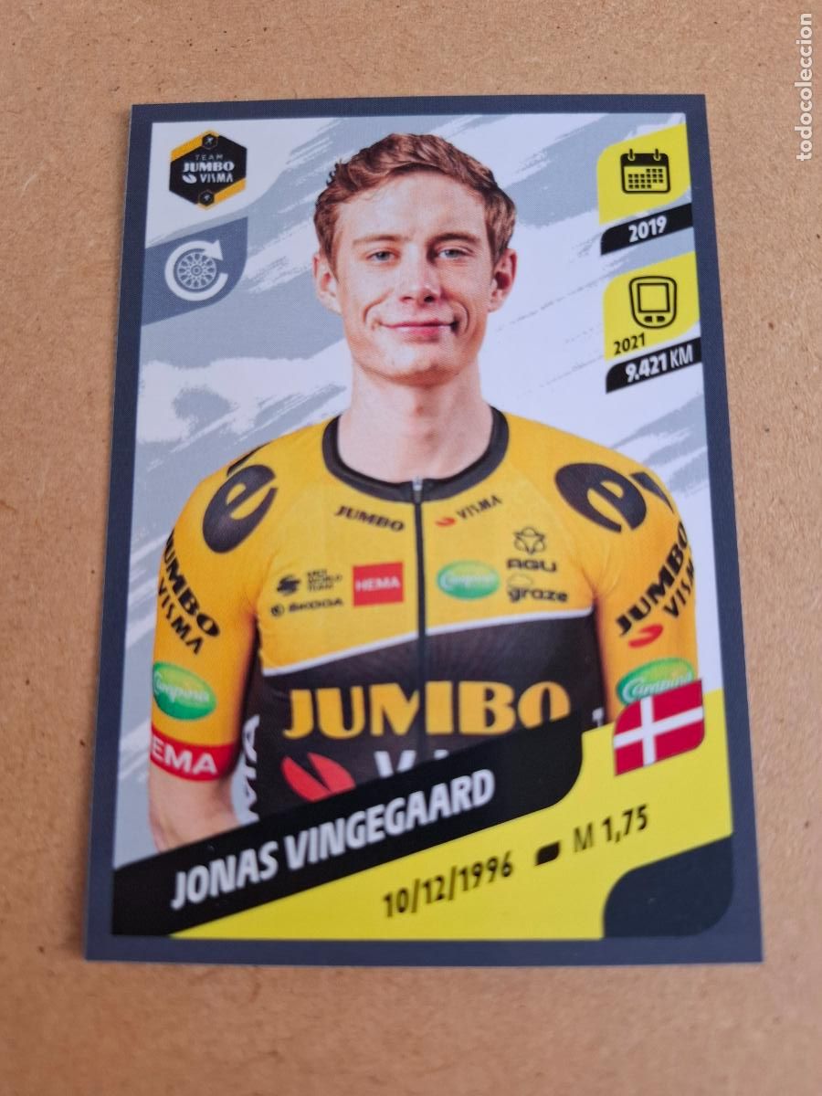 Coleccionismo deportivo: TOUR DE FRANCE 2022 - PANINI - 215 JONAS VINGEGAARD - JUMBO VISMA ( NUNCA PEGADO ) - CP4