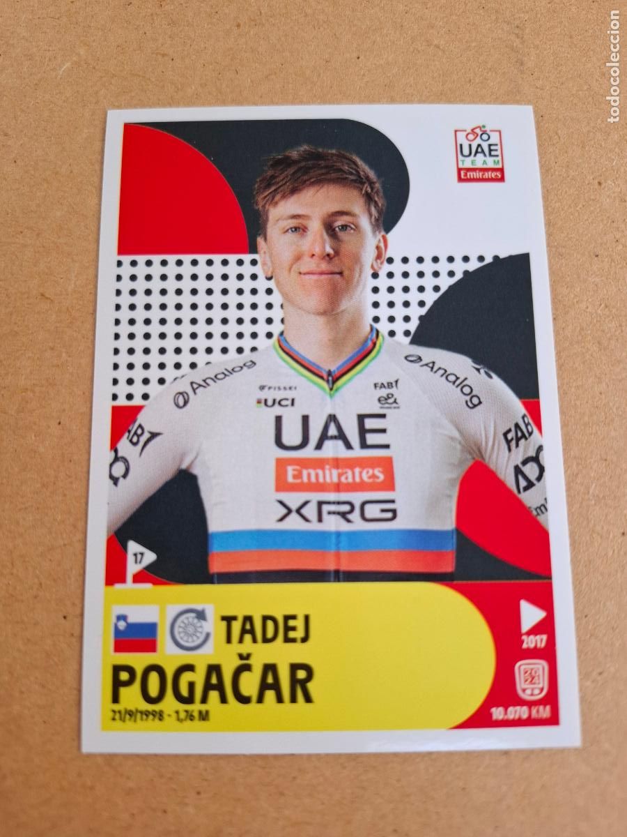 Coleccionismo deportivo: TOUR DE FRANCE 2025 - PANINI - 310 TADEJ POGACAR - UAE EMIRATES ( NUNCA PEGADO ) - CP4