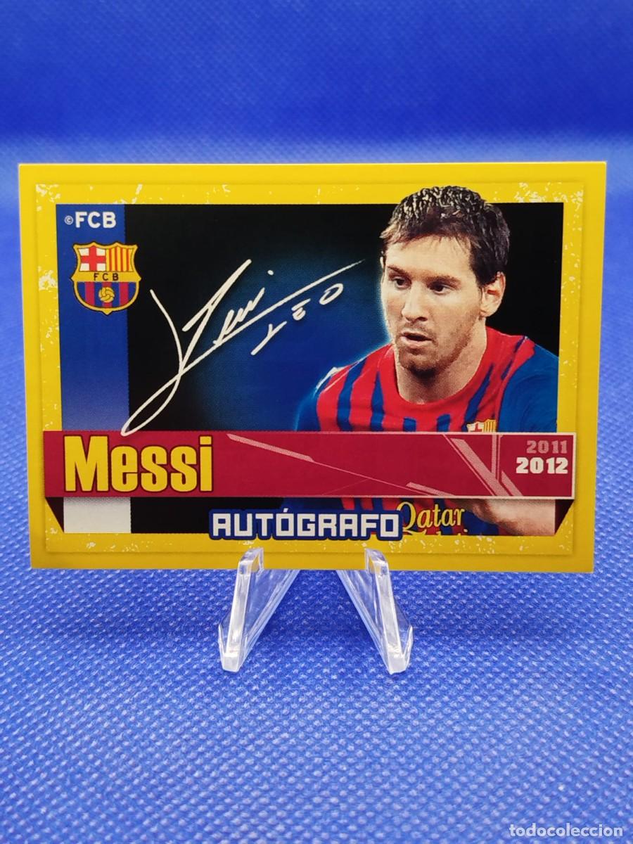 Coleccionismo deportivo: #140 LIONEL MESSI 2011 2012 PANINI FC BARCELONA OFICIAL 11 12 AUT&Oacute;GRAFO