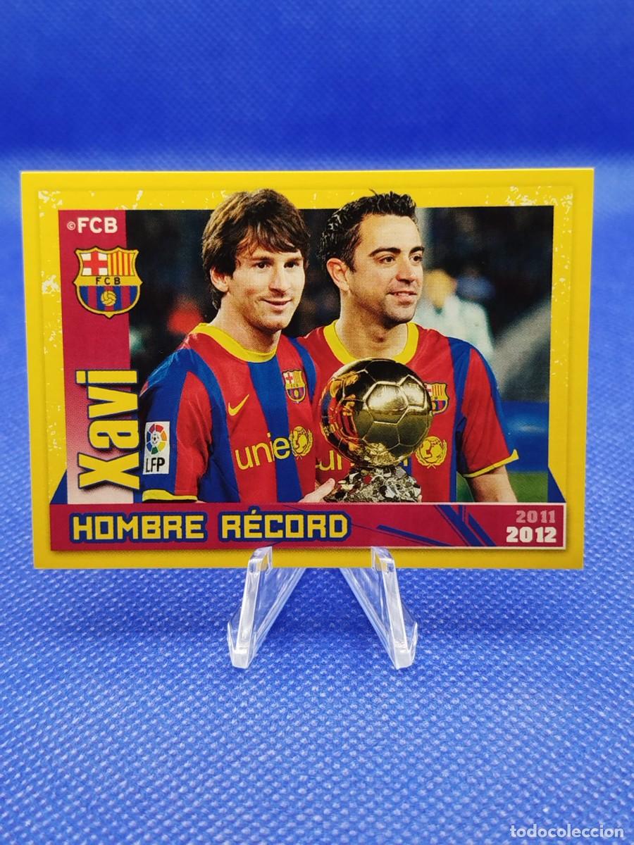 Coleccionismo deportivo: #119 LIONEL MESSI & XAVI 2011 2012 PANINI FC BARCELONA OFICIAL &rdquo;HOMBRE RECORD&rdquo;