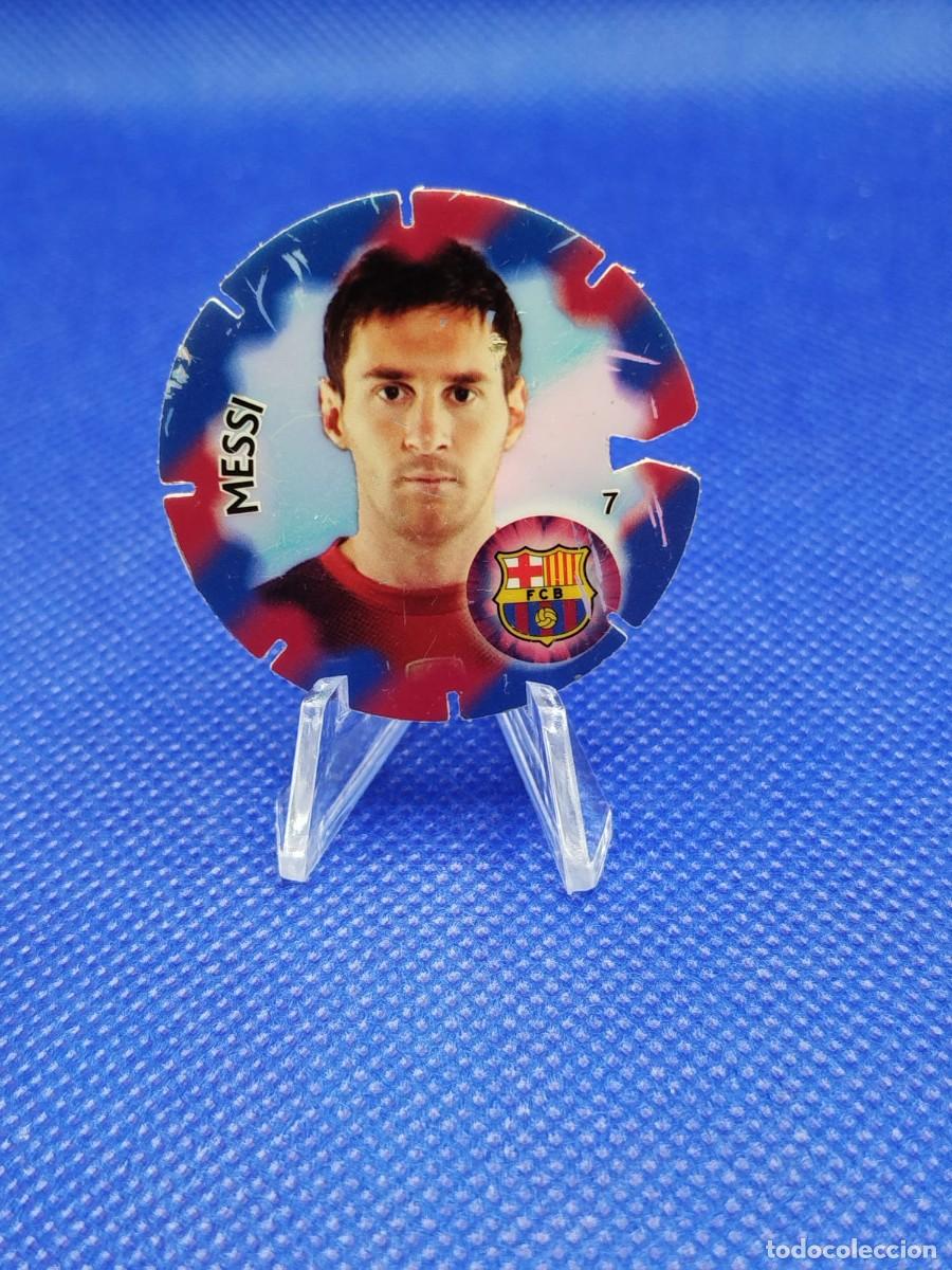 Coleccionismo deportivo: #7 LIONEL MESSI FC BARCELONA 2012 2013 CHEETOS VOLADOR LFP 2013 TAZO N&ordm; 7