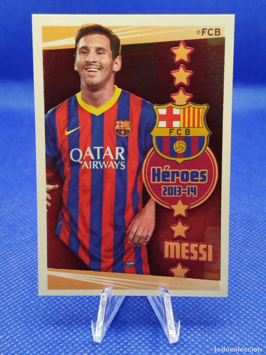Coleccionismo deportivo: #143 LIONEL MESSI 2013 2014 PANINI FC BARCELONA COLECCION OFICIAL 13 14 &rdquo;H&Eacute;ROES&rdquo;
