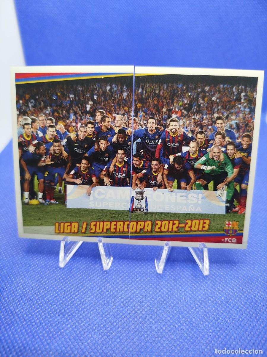 Coleccionismo deportivo: #184-185 LIONEL MESSI 2013 2014 PANINI FC BARCELONA OFICIAL LIGA SUPERCOPA 12-13