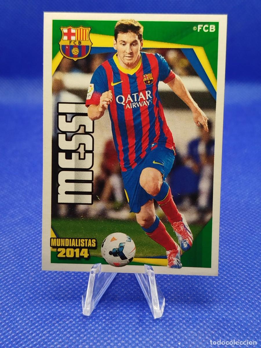 Coleccionismo deportivo: #195 LIONEL MESSI 2013 2014 PANINI FC BARCELONA OFICIAL 13 14 &rdquo;MUNDIALISTAS 2014&rdquo;