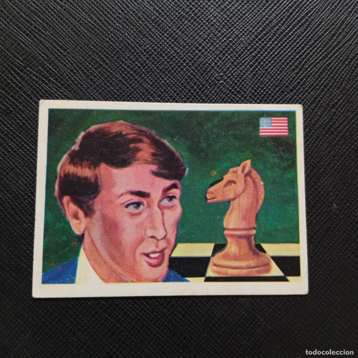 Coleccionismo deportivo: 70 BOB FISCHER AJEDREZ ASES 1979 MUNDIAL DEL DEPORTE QUELCOM - SIN PEGAR - A164 PG35 5,5X7,5CM APROX