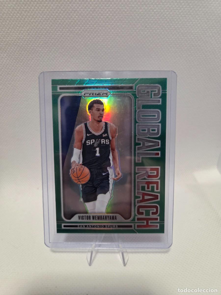 Coleccionismo deportivo: 2024 Panini Prizm Global Reach #9 Victor Wembanyama Green Prizm