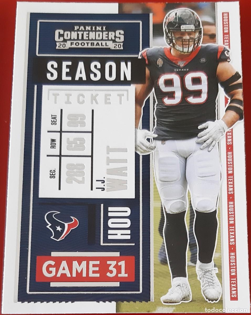 Coleccionismo deportivo: J.J. Watt Houston Texans Panini Contenders Football Season Ticket