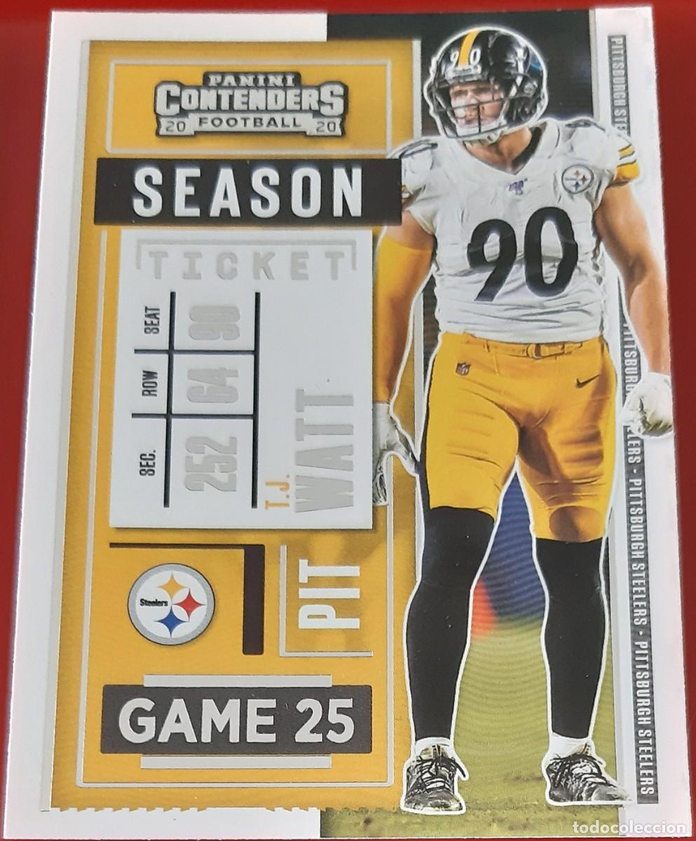 Coleccionismo deportivo: T.J. Watt Pittsburgh Steelers Panini Contenders Football Season Ticket