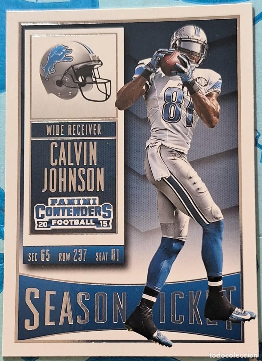 Coleccionismo deportivo: Calvin Johnson Detroit Lions Panini Contenders Football Season Ticket
