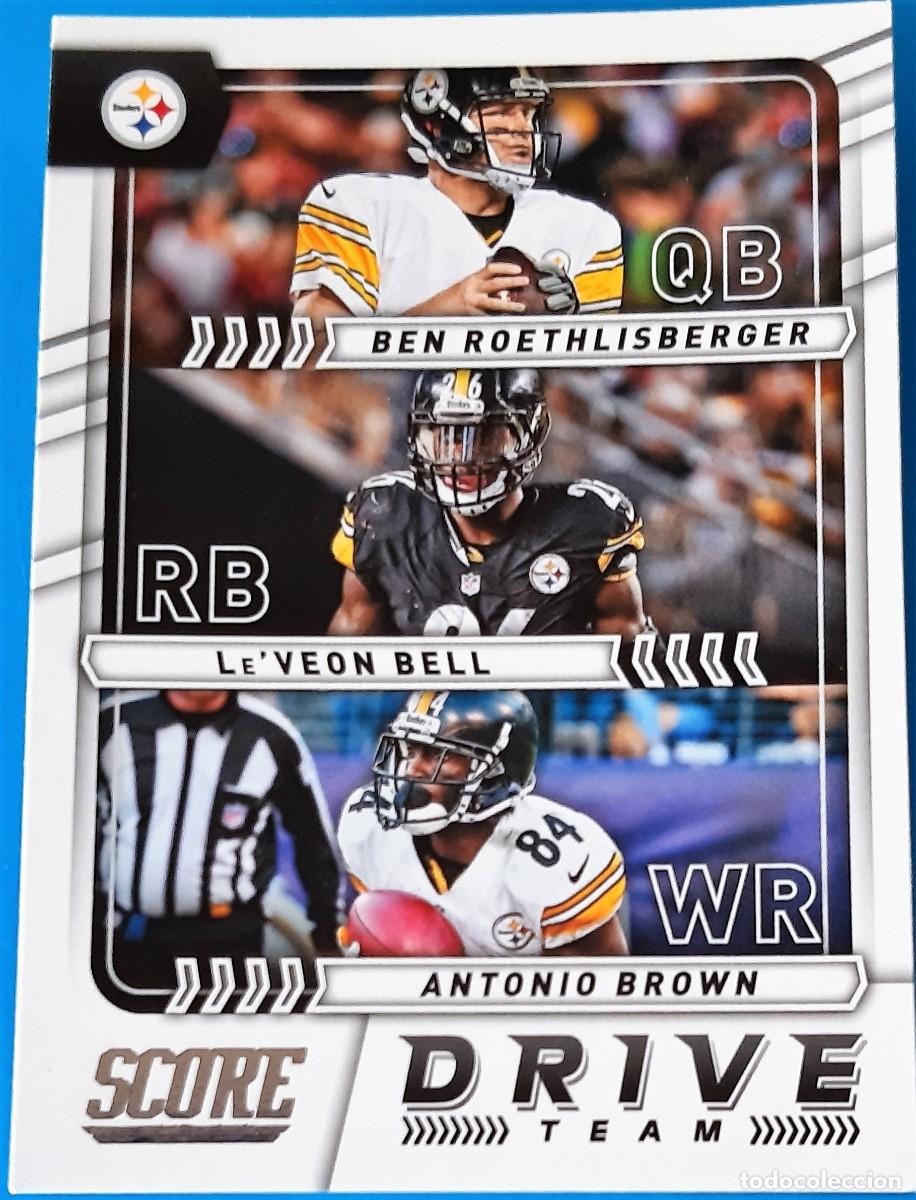 Coleccionismo deportivo: Ben Roethlisberger Le'Veon Bell Antonio Brown Panini Score Football Drive Team