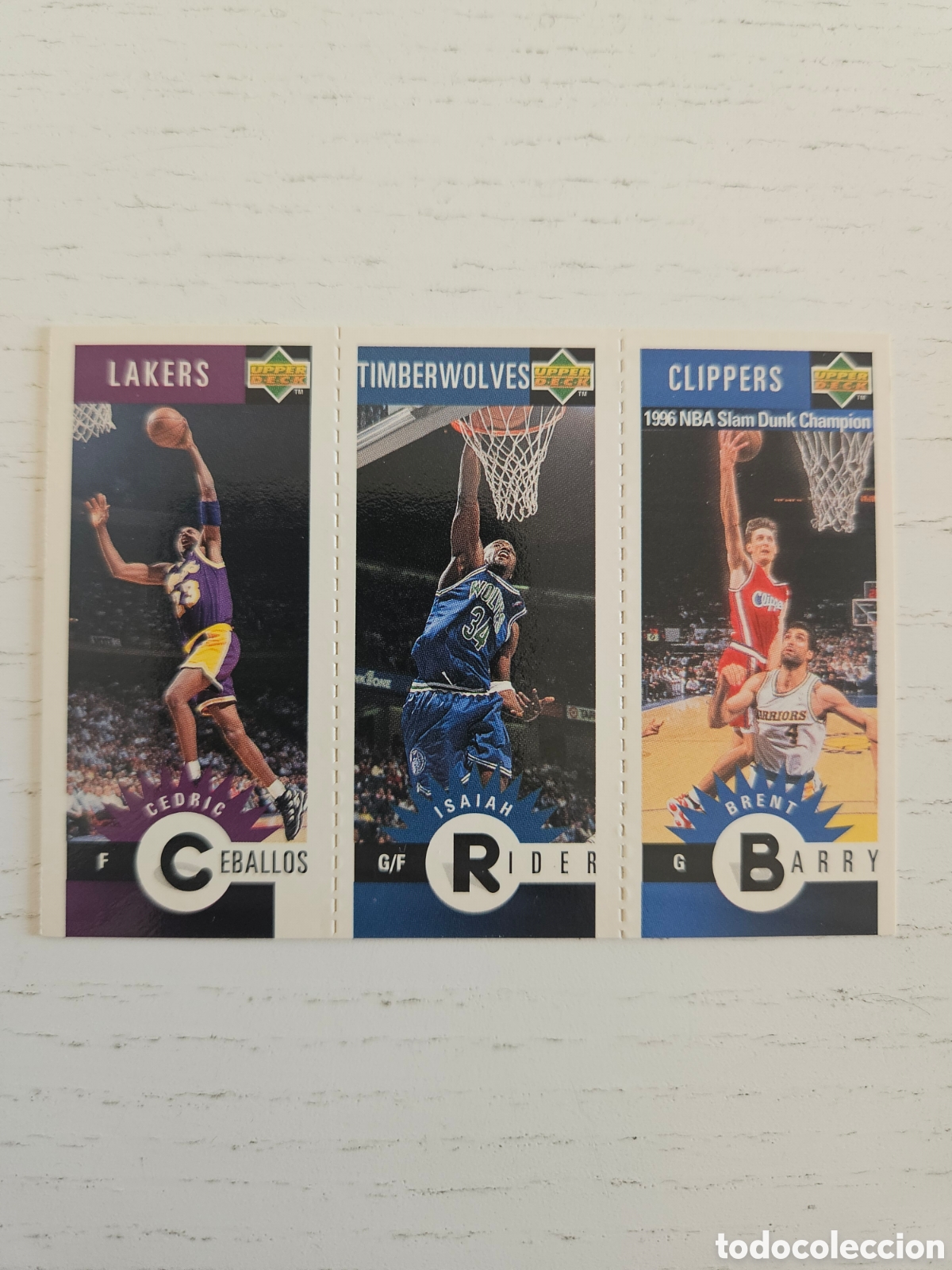 Coleccionismo deportivo: BARRY RIDER CEBALLOS UPPER DECK BALONCESTO NBA 1996 M36 M50 M41