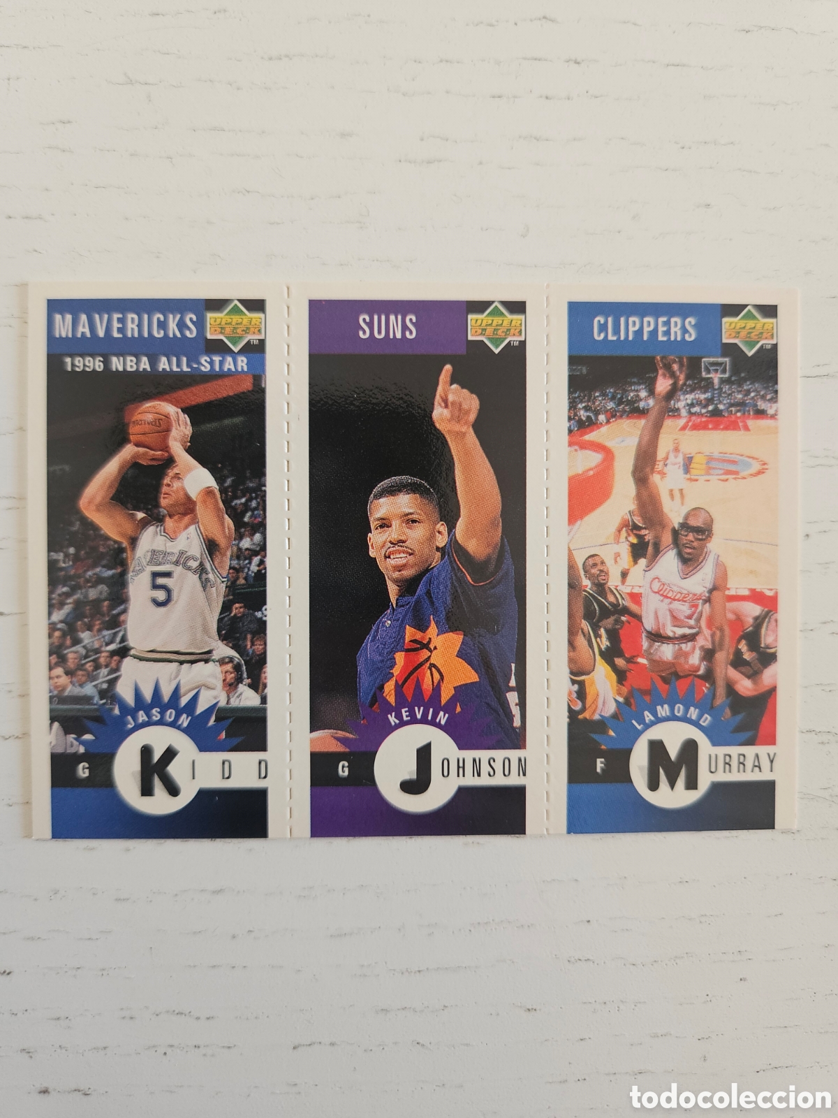 Coleccionismo deportivo: MURRAY JOHNSON KIDD UPPER DECK BALONCESTO NBA 1996 M37 M64 M18