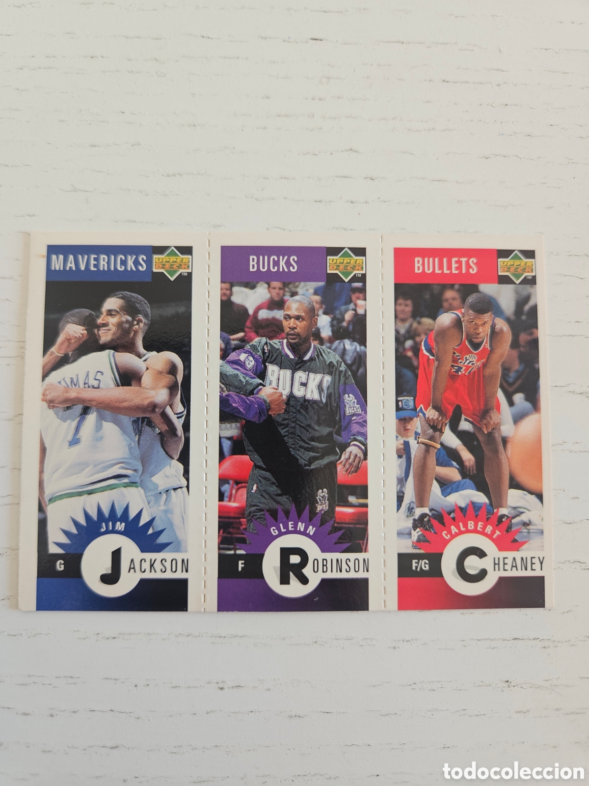 Sports collectibles: CHEANEY ROBINSON JACKSON UPPER DECK BALONCESTO NBA 1996 M90 M47 M20