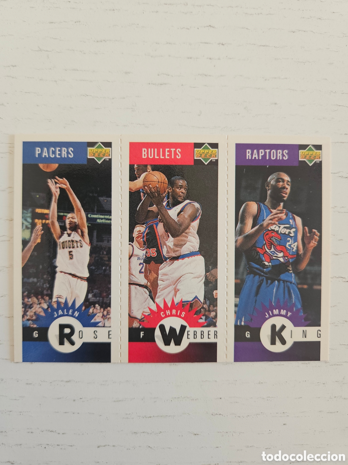 Coleccionismo deportivo: KING WEBBER ROSE UPPER DECK BALONCESTO NBA 1996 M88 M79 M21