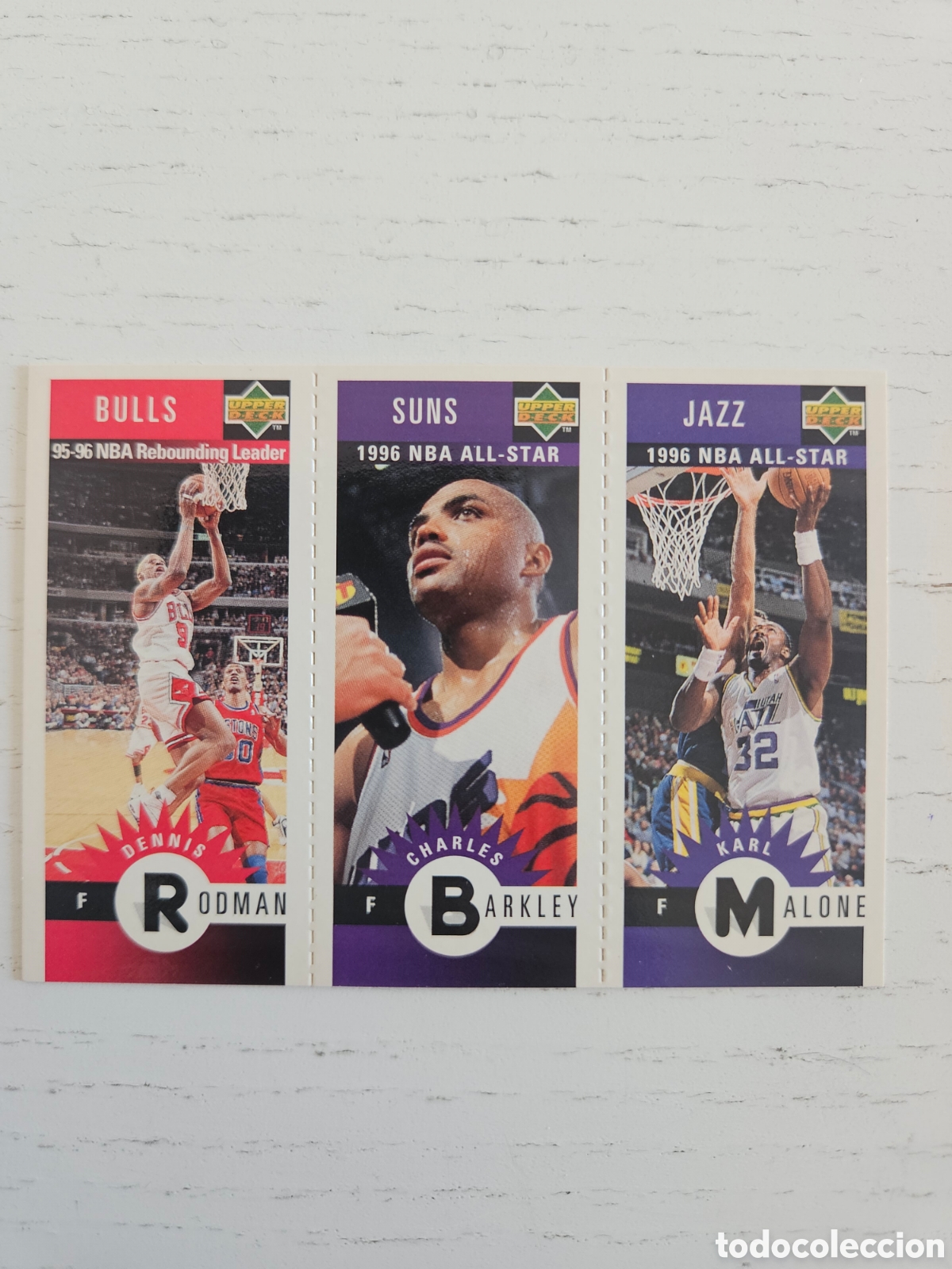Coleccionismo deportivo: MALONE BARKLEY RODMAN UPPER DECK BALONCESTO NBA 1996 M84 M65 M14