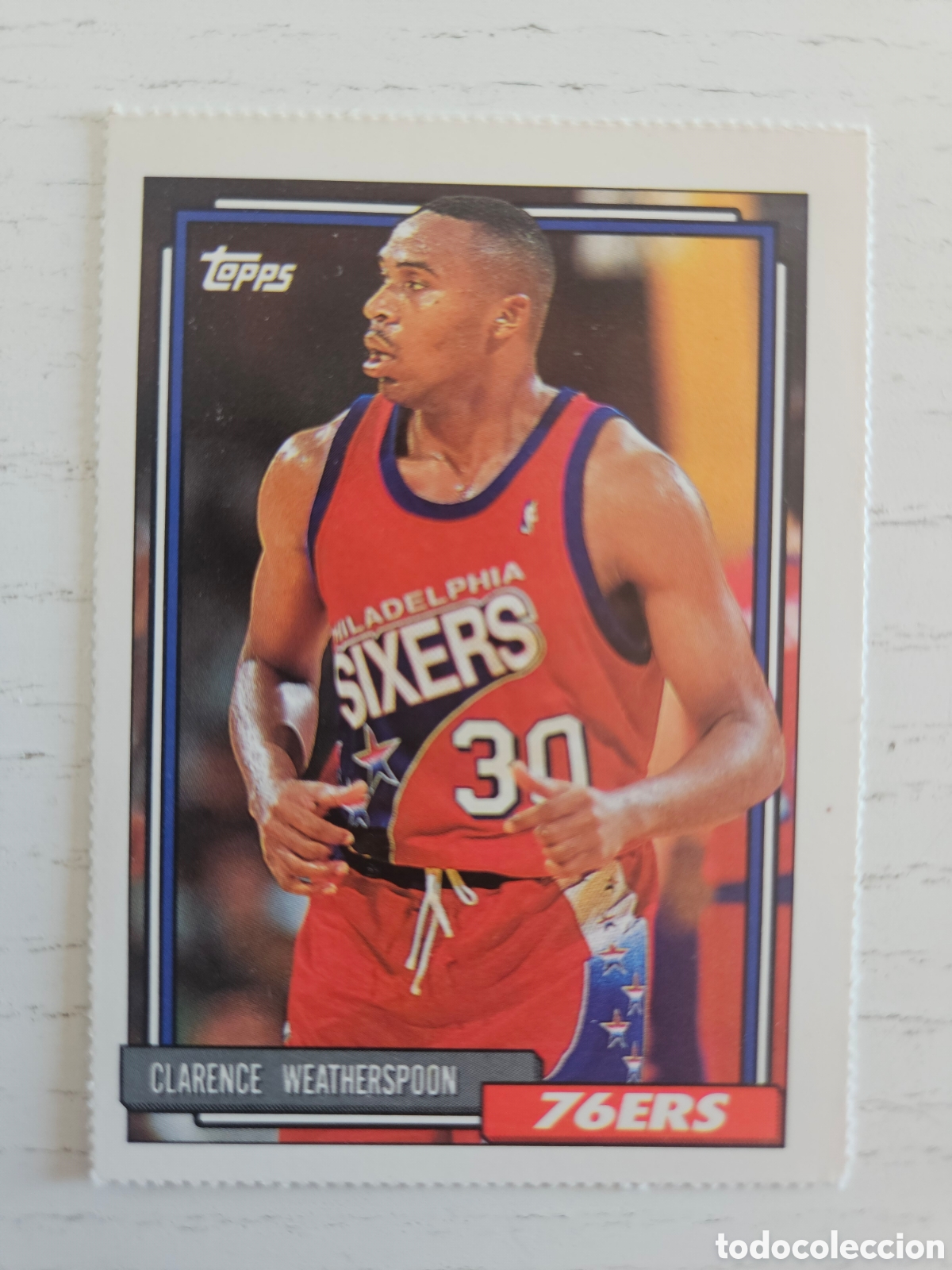 Coleccionismo deportivo: BALONCESTO NBA 76ERS - TOPPS - A&Ntilde;O 1993 - CROMO NUEVO - CLARENCE WEATHERSPOON