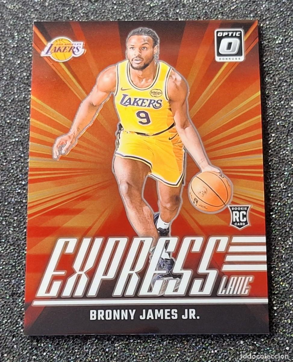 Coleccionismo deportivo: Bronny James Jr. Los Angeles Lakers Panini Donruss Basketball Optic Express Lane Rookie RC