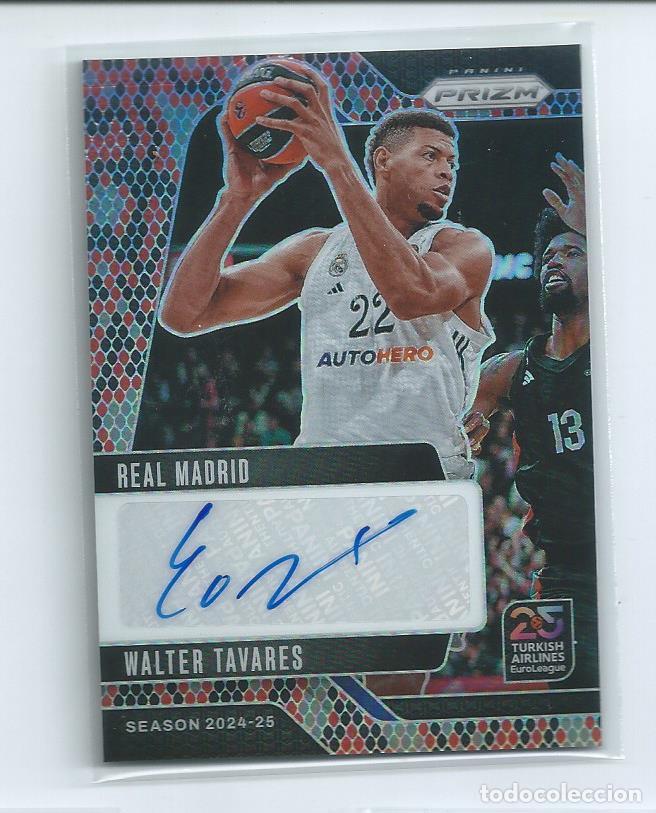 Coleccionismo deportivo: PANINI PRIZM EUROLEAGUE BASTEKBALL 2024-25 : AUTOGRAFO ORIGINAL WALTER TABARES (REAL MADRID)