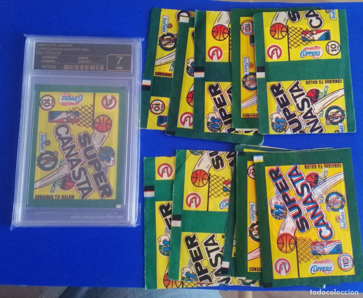 Coleccionismo deportivo: 1986 Michael Jordan rookie en interior sobre gradeado 7 EG regalo 10 sobres super canasta con crom