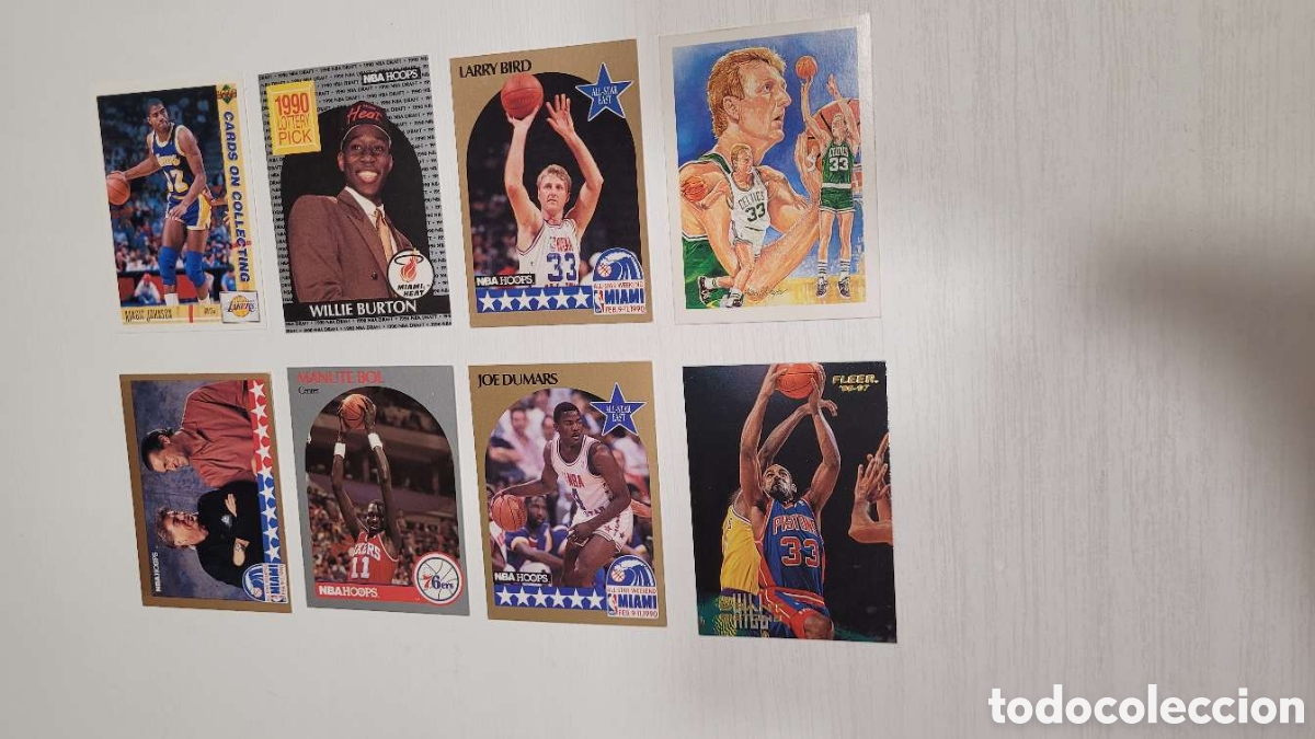 Coleccionismo deportivo: 8 CARDS NBA RESERVADOS MAGIC BIRD BOL DUMARS