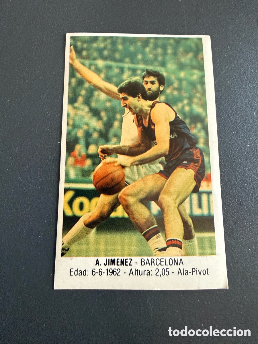 Coleccionismo deportivo: Cromo Merchante. 87-88. A. JIM&Eacute;NEZ ( Barcelona ) 11