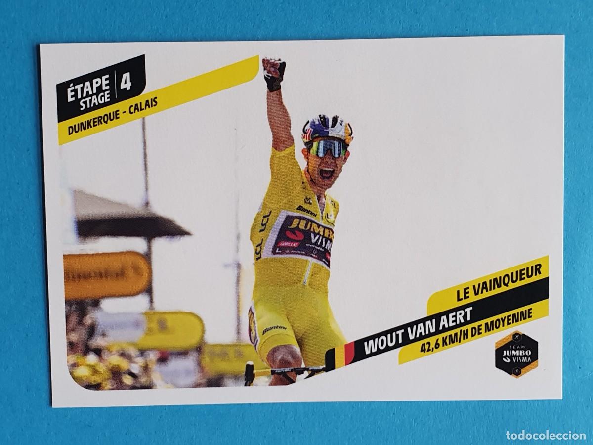 Collectionnisme sportif: WINNER Stage 4 #T4 WOUT VAN AERT (Jumbo-Visma) - Panini TOUR FRANCE 2022 Sticker