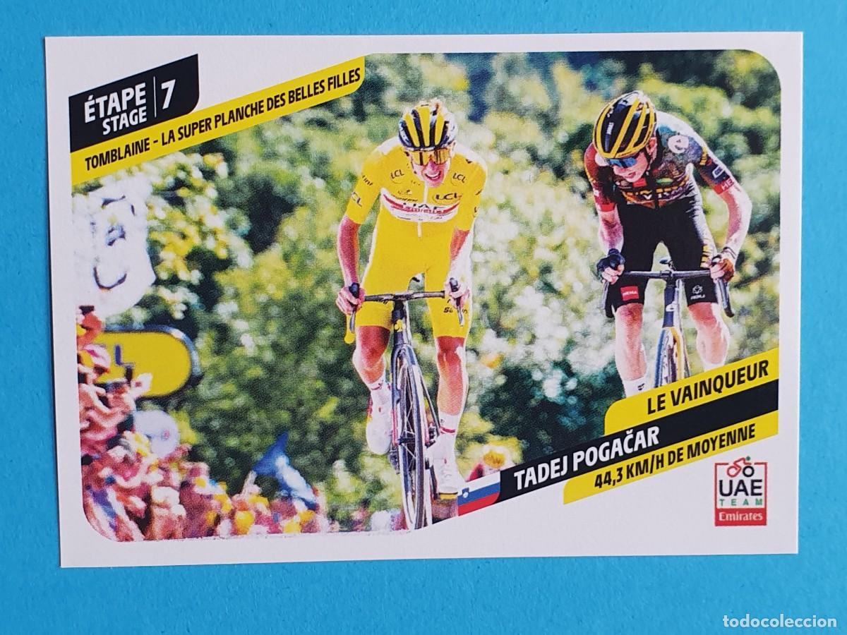 Coleccionismo deportivo: WINNER Stage 7 #T7 TADEJ POGAČAR (UAE) - Panini TOUR FRANCE 2022 Sticker