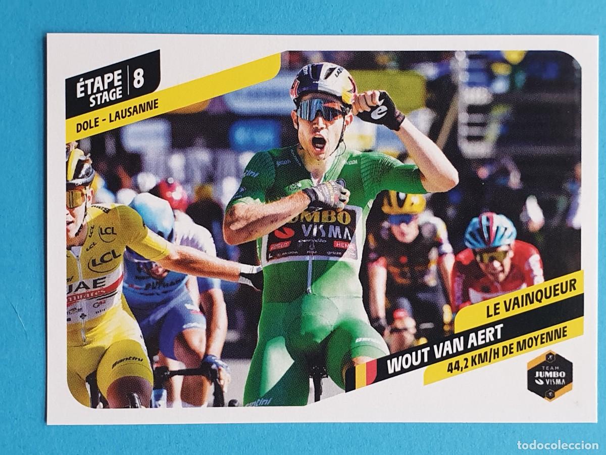 Coleccionismo deportivo: WINNER Stage 8 #T8 WOUT VAN AERT (Jumbo-Visma) - Panini TOUR FRANCE 2022 Sticker
