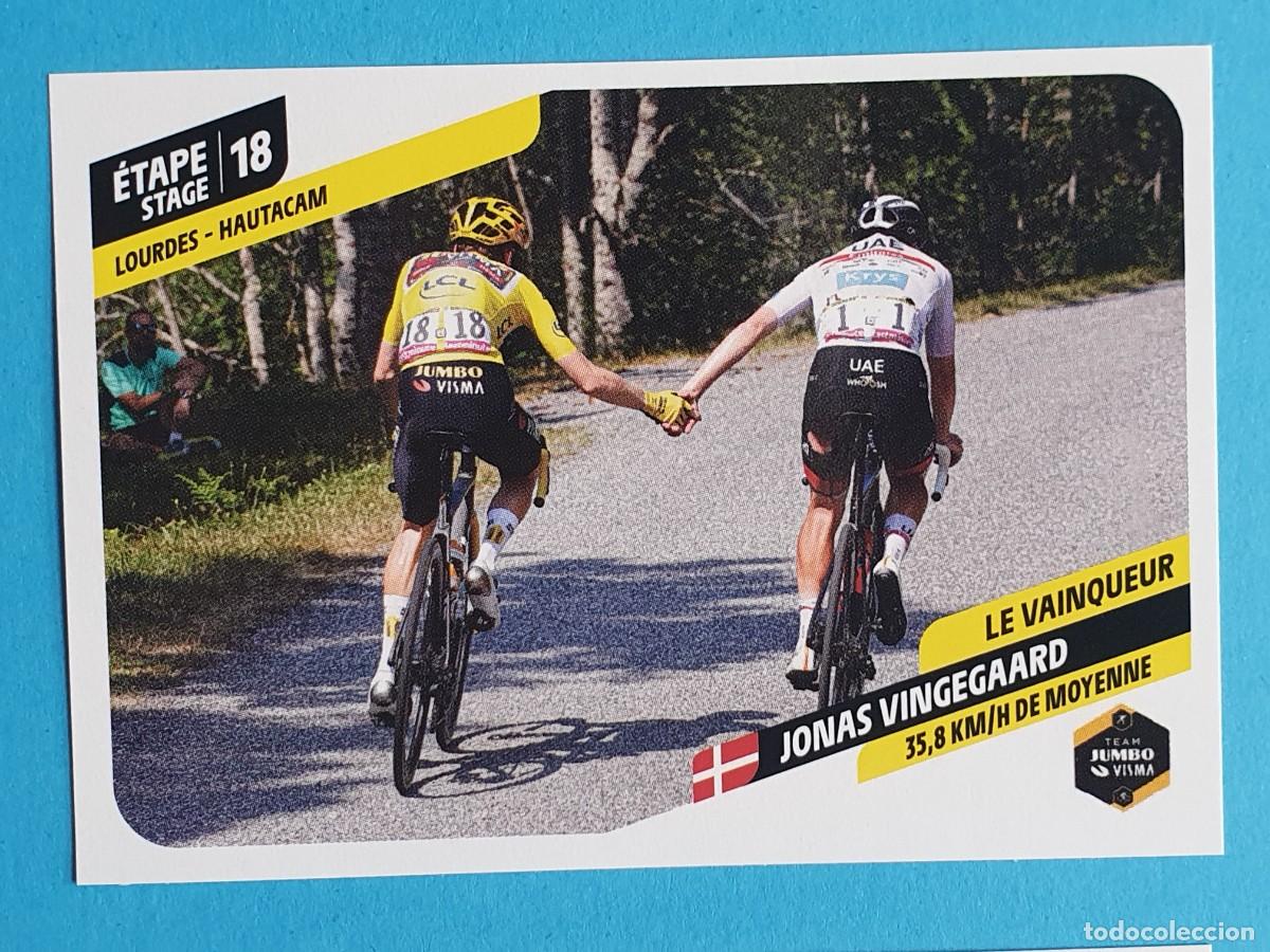 Coleccionismo deportivo: WINNER Stage 18 #T18 JONAS VINGEGAARD (Jumbo-Visma) - Panini TOUR FRANCE 2022 Sticker