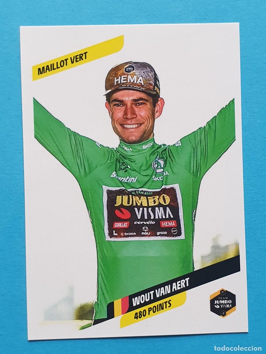 Coleccionismo deportivo: MAILLOT Vert #T25 WOUT VAN AERT (Jumbo-Visma) - Panini TOUR FRANCE 2022 Sticker