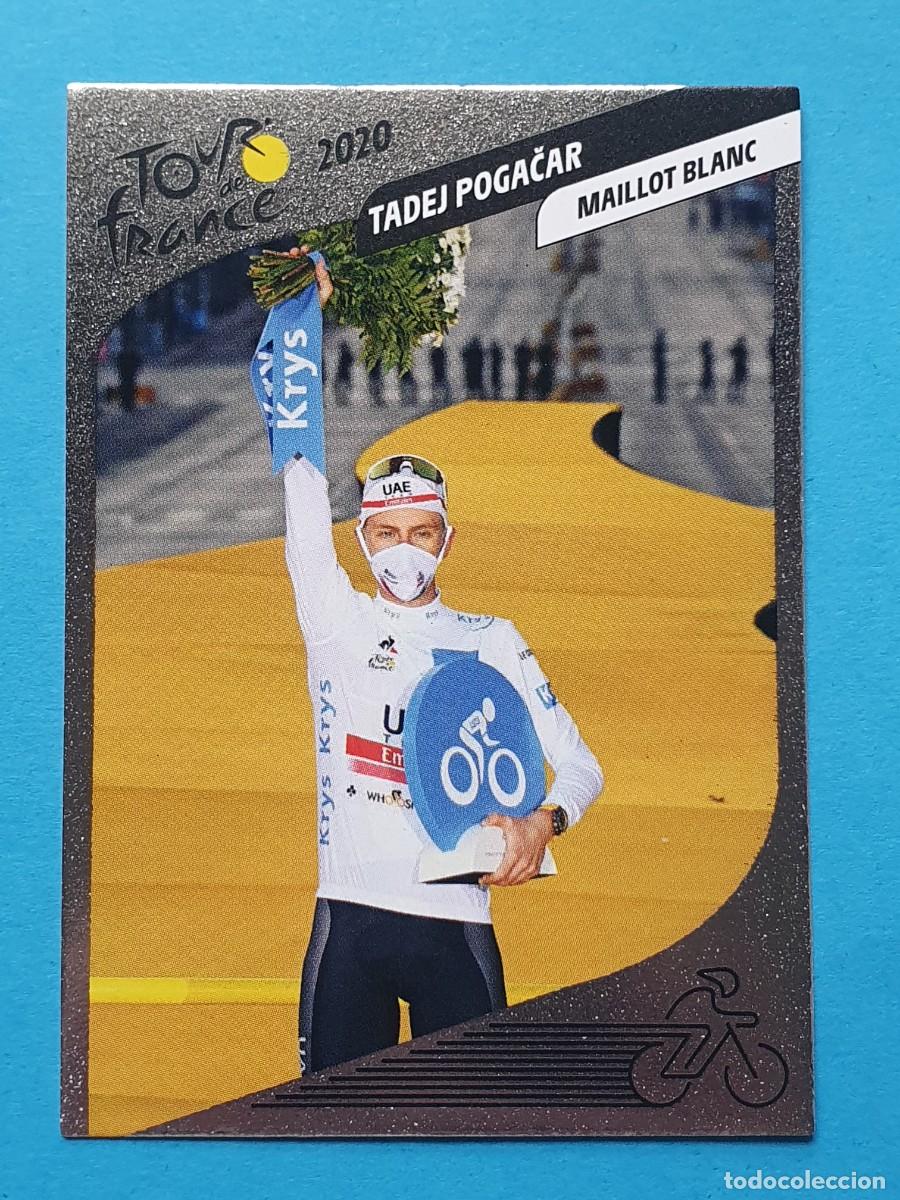 Coleccionismo deportivo: MAILLOT Blanc #M3 TADEJ POGACAR (UAE) - Panini TOUR FRANCE 2020 Card FOIL
