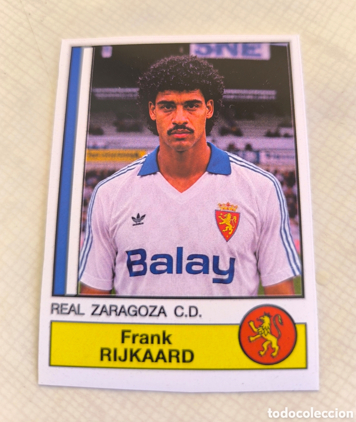 Coleccionismo deportivo: Cromo custom Frank Rijkaard 1987 Real Zaragoza