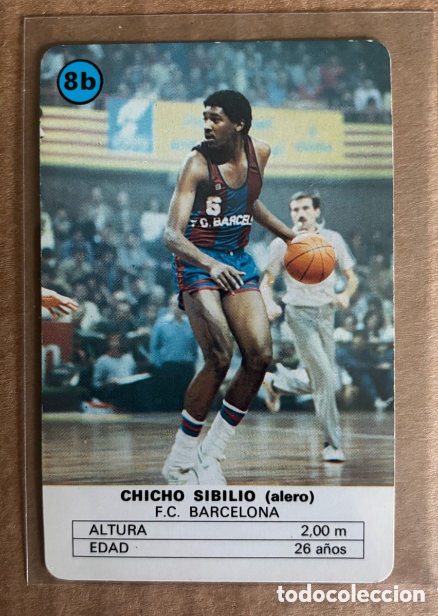 Coleccionismo deportivo: CHICHO SIBILIO (FC BARCELONA). CARTA COLECCI&Oacute;N FOURNIER BALONCETO ACB 1985. #8b.