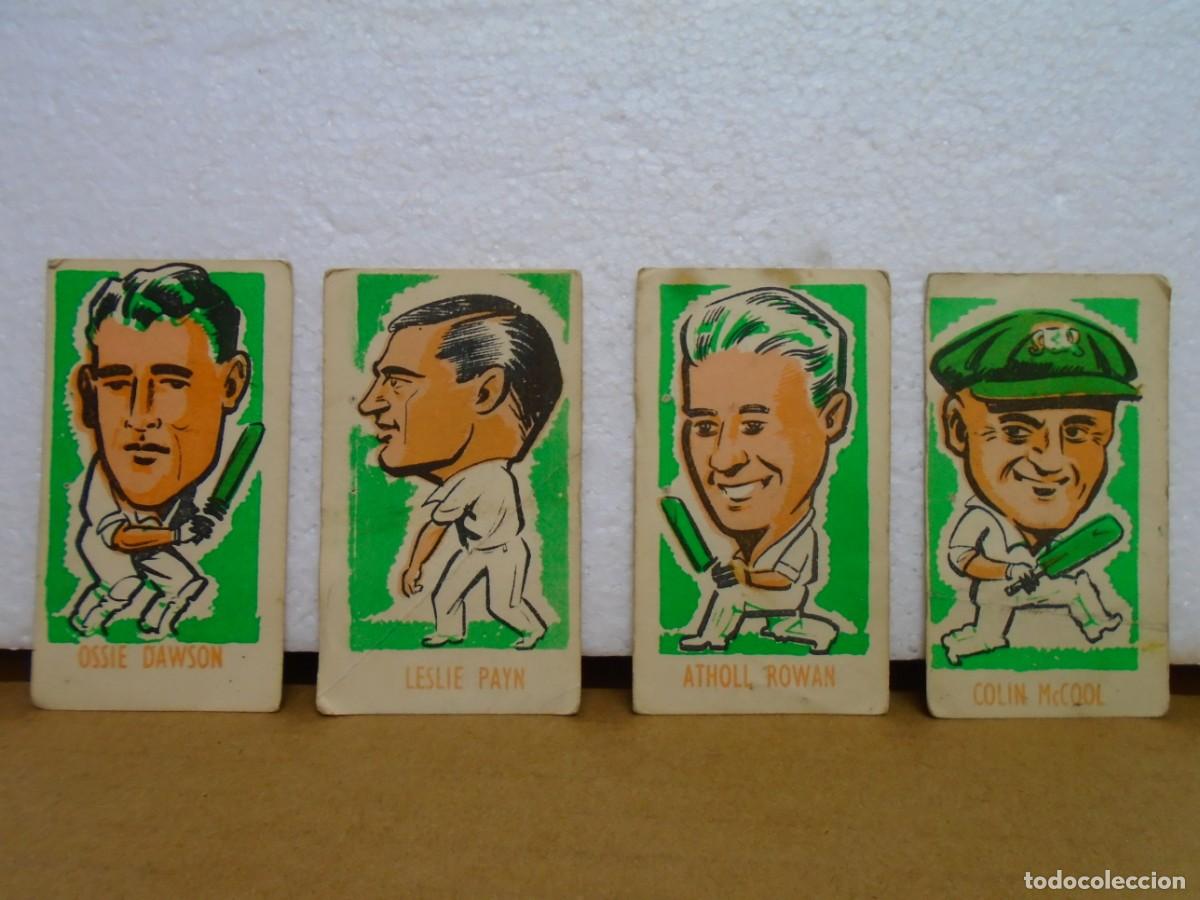 Colecionismo desportivo: JUGADORES POPULARES DE CRICKETERS,LOTE DE 4 CROMOS, KIDDYS(1948)
