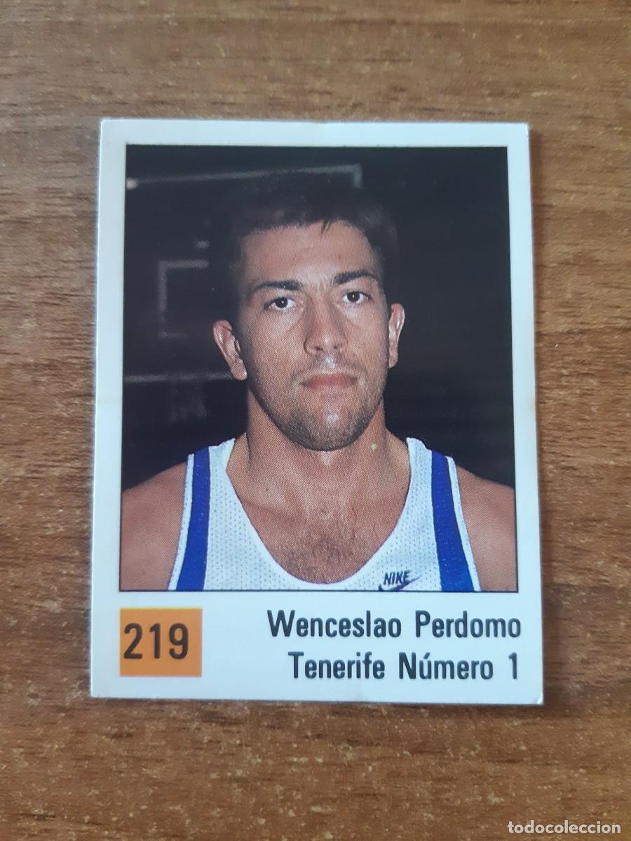 Coleccionismo deportivo: N&deg;219 WENCESLAO PERDOMO TENERIFE N&Uacute;MERO 1 LIGA ACB 1990 PANINI BASKET 90. NUNCA PEGADO, SIN PEGAR