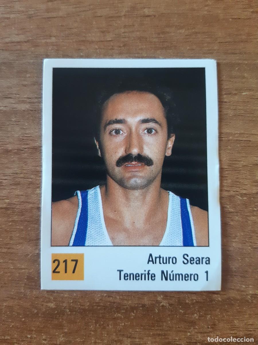 Coleccionismo deportivo: N&deg;217 ARTURO SEARA TENERIFE N&Uacute;MERO 1 LIGA ACB 1990 PANINI BASKET 90. NUNCA PEGADO, SIN PEGAR